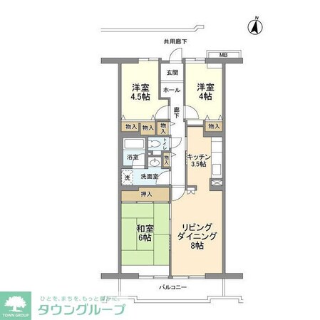 コーポレート中央林間2号棟の物件間取画像